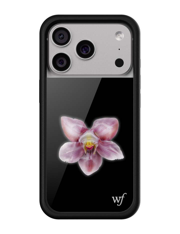 Wildflower Orchid | Black iPhone Case