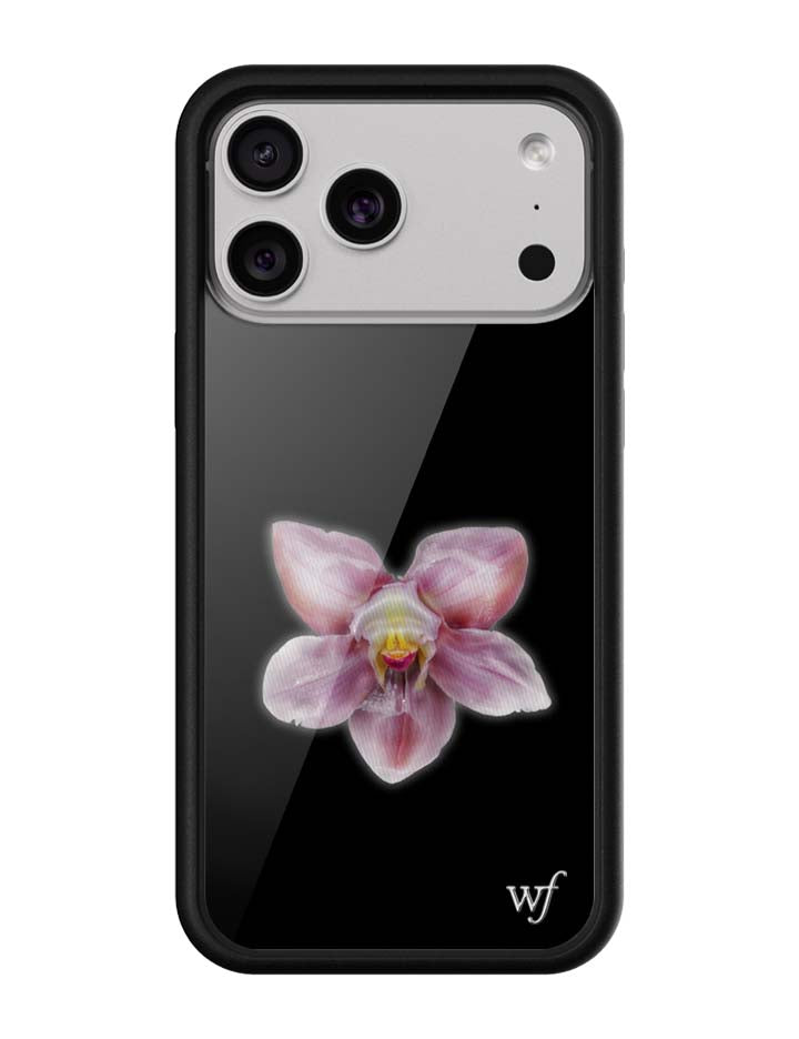 Wildflower Orchid | Black iPhone Case
