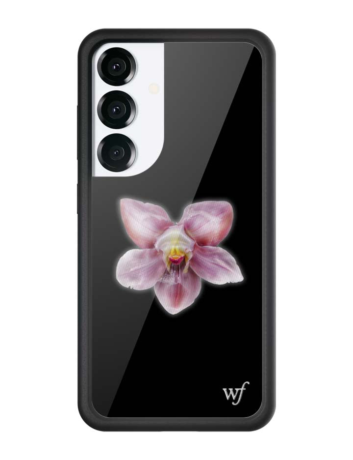 Wildflower Orchid | Black Samsung Galaxy Case