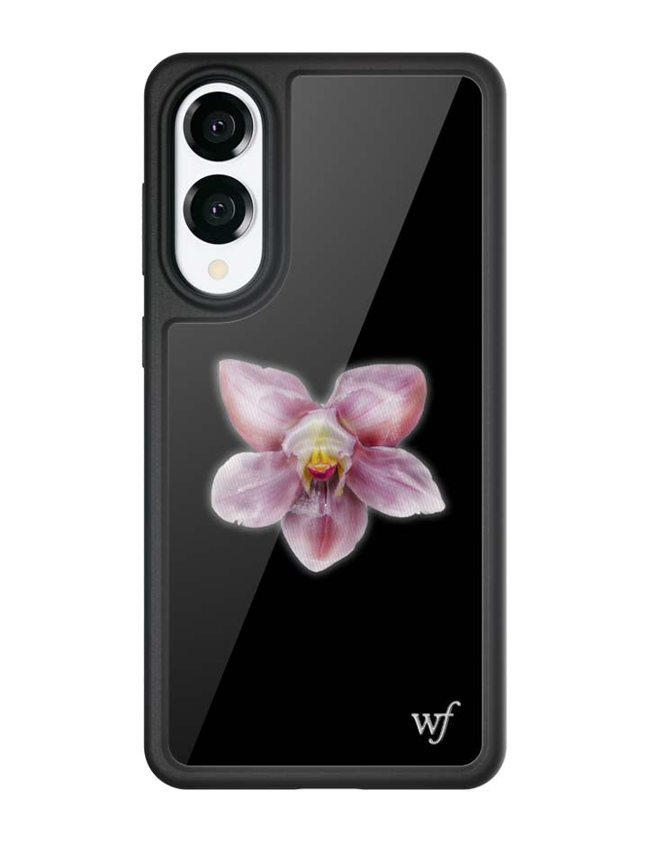 Wildflower Orchid | Black Samsung Galaxy Case