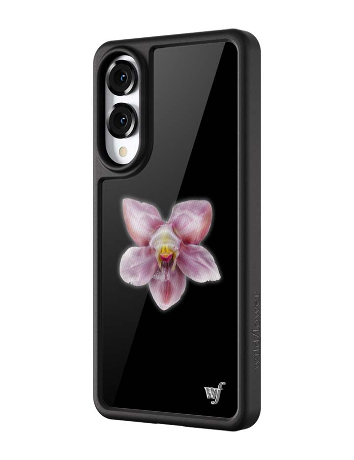 Wildflower Orchid | Black Samsung Galaxy Case