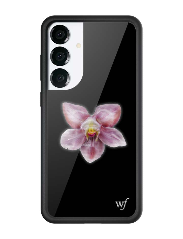 Wildflower Orchid | Black Samsung Galaxy Case