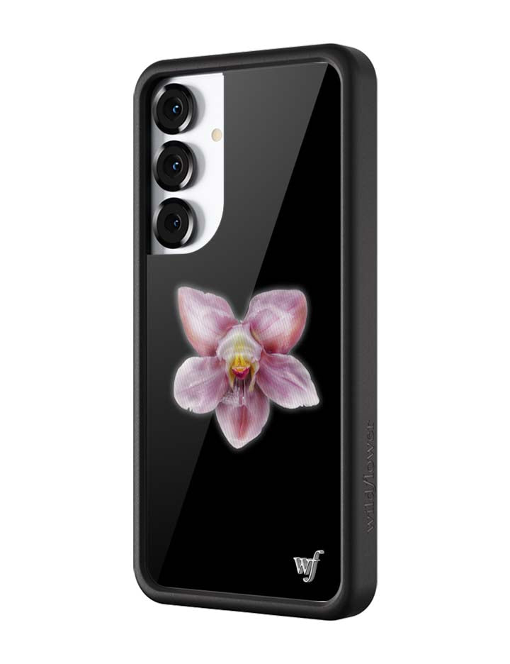 Wildflower Orchid | Black Samsung Galaxy Case