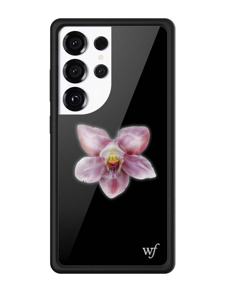 Wildflower Orchid | Black Samsung Galaxy Case
