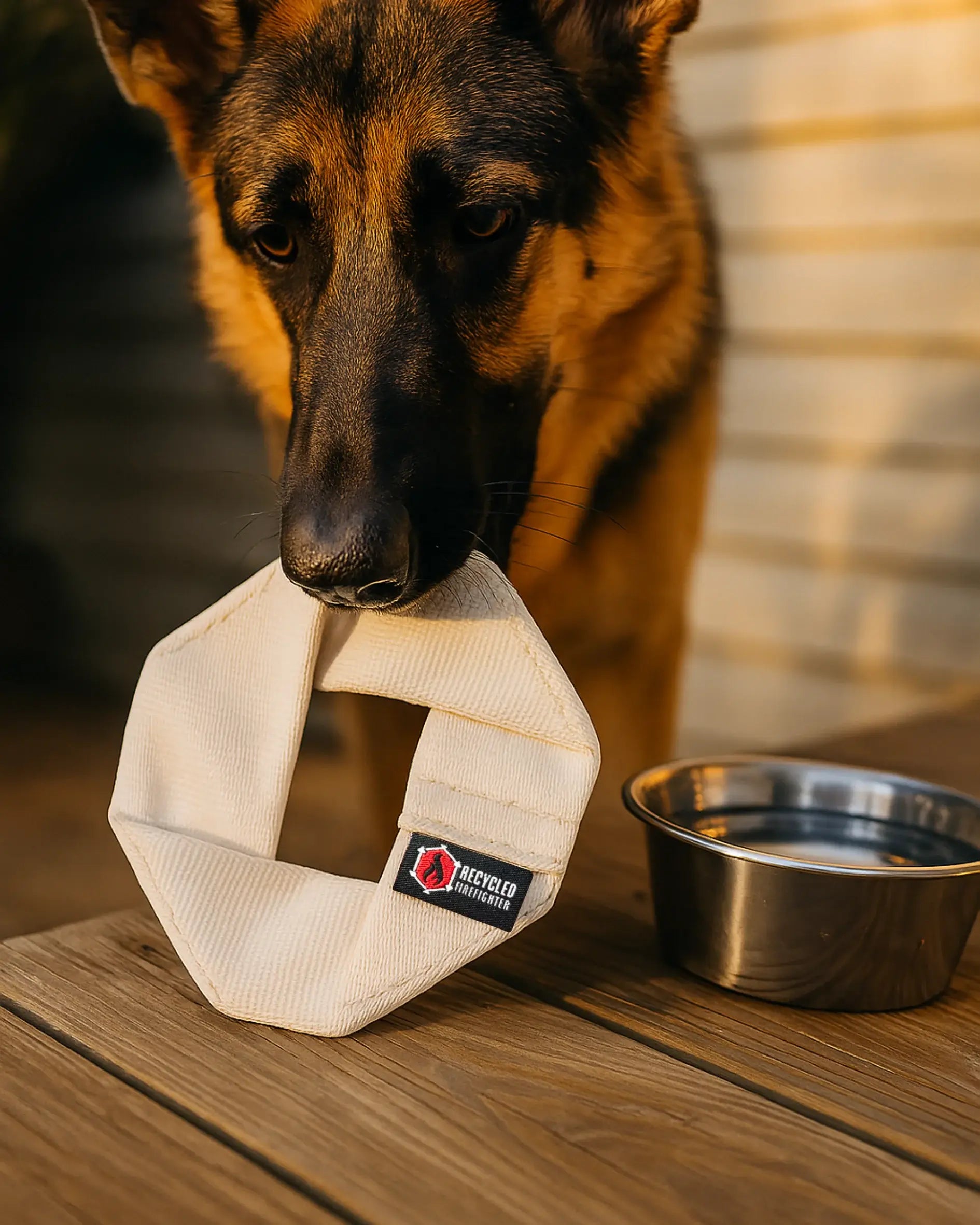Recycled Firefighter Fire Hose Dog Frisbee JR.