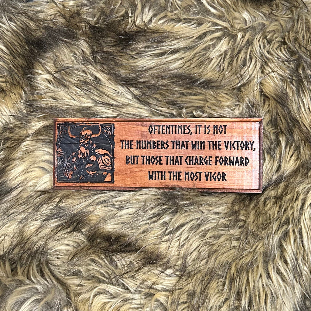 Handmade Charge with Vigor Wooden Plaque