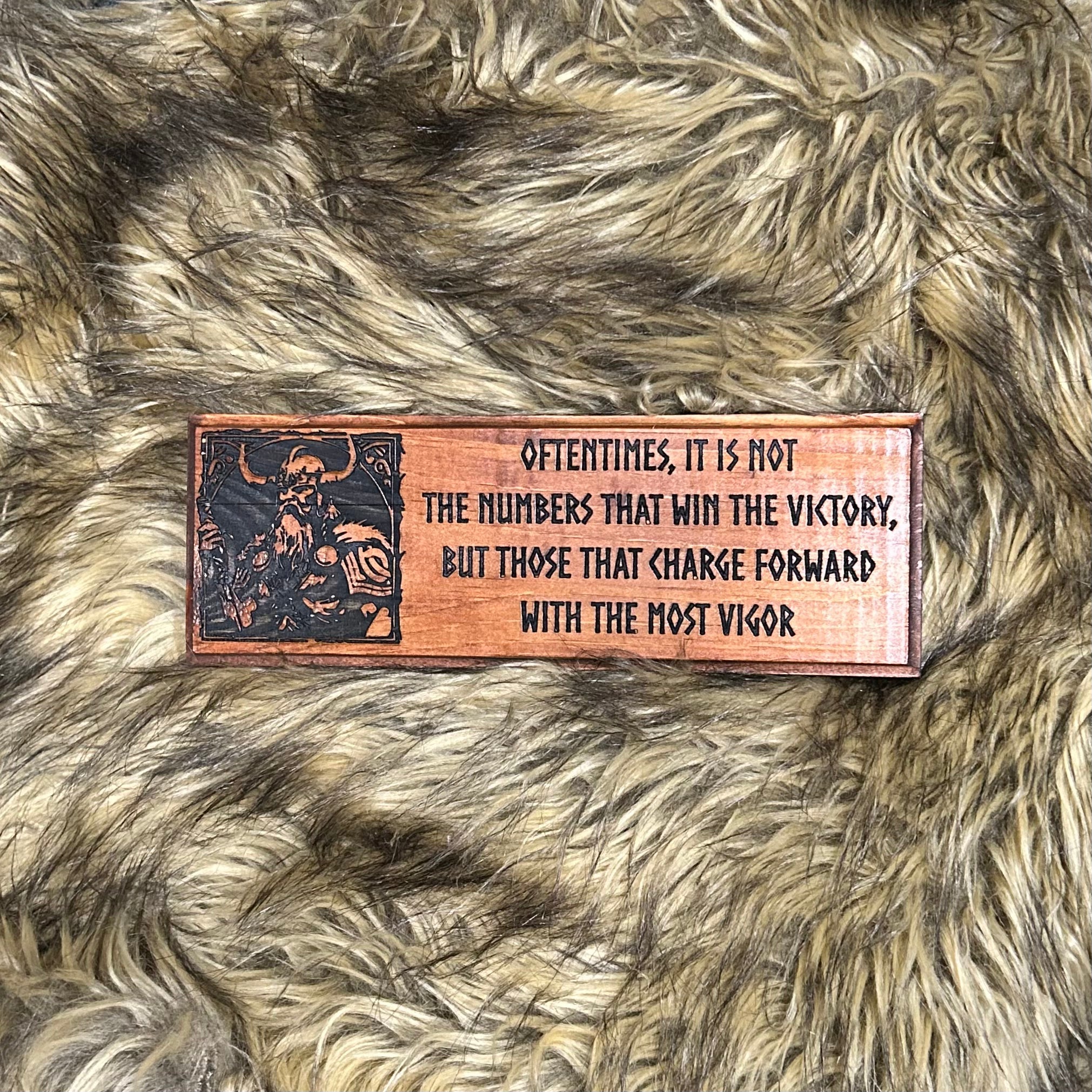 Handmade Charge with Vigor Wooden Plaque