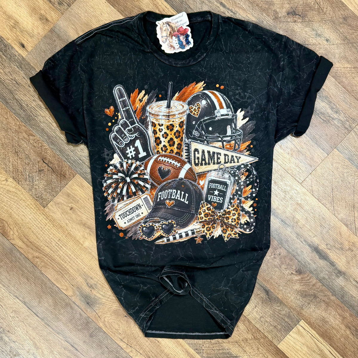 Football Vibes Women's Fall T-Shirt by Painted Aces