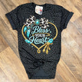 Bless Your Heart Black Leopard T-Shirt by Painted Aces