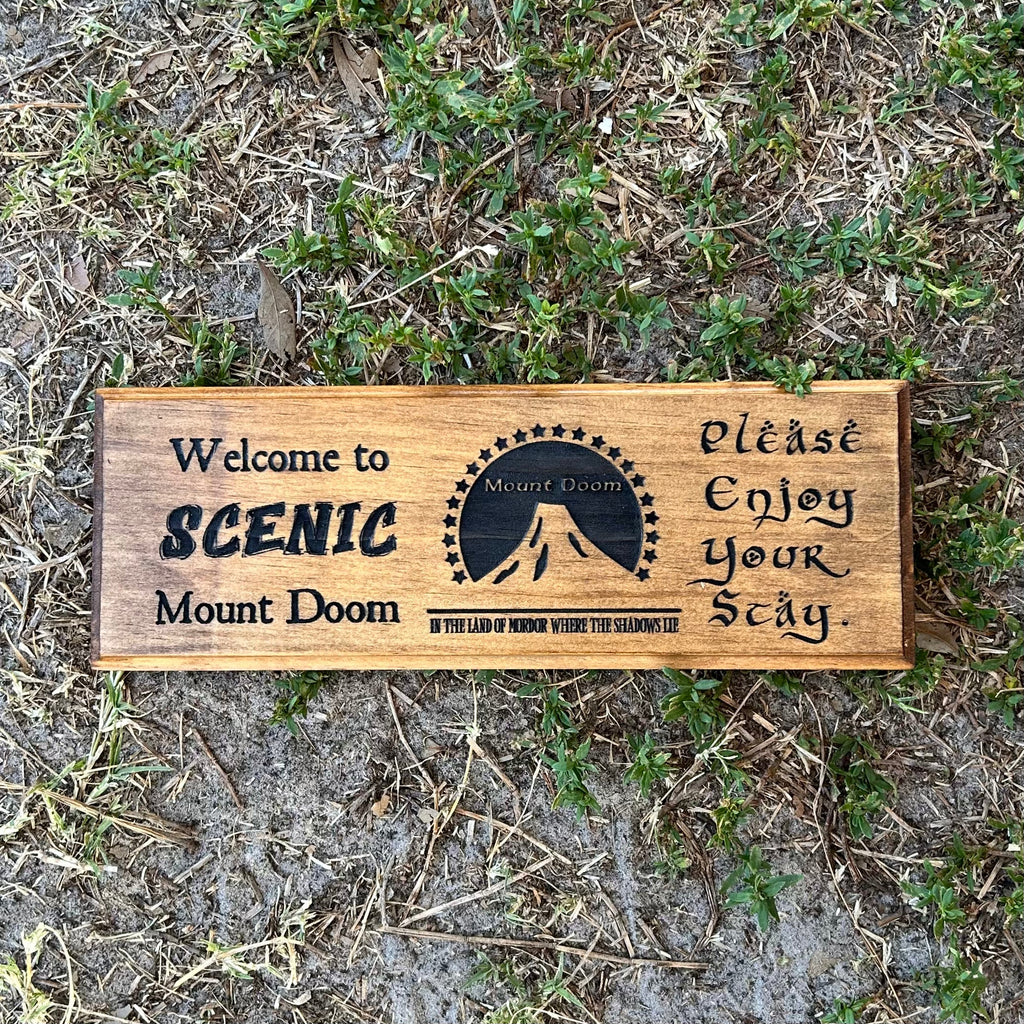 Scenic Mount Doom Handmade Plaque