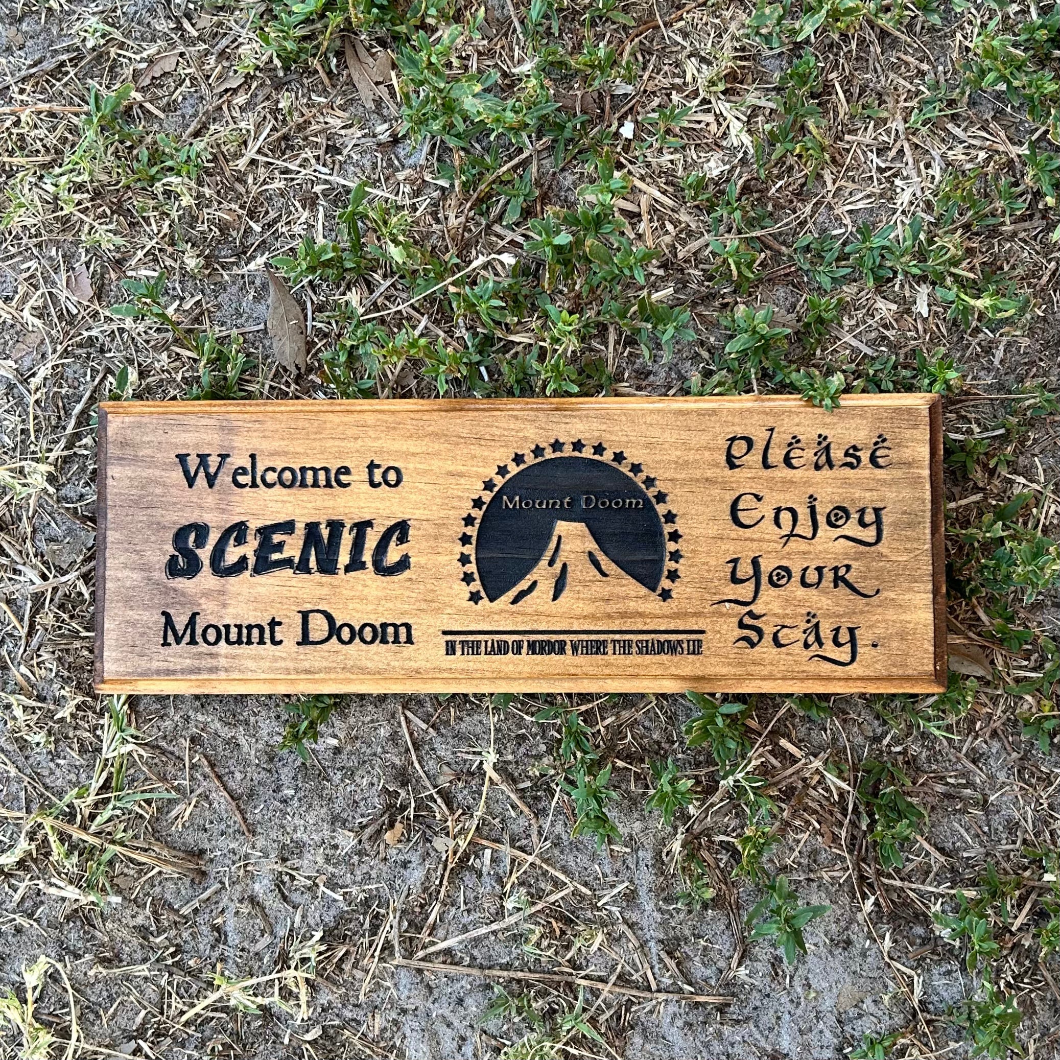 Scenic Mount Doom Handmade Plaque