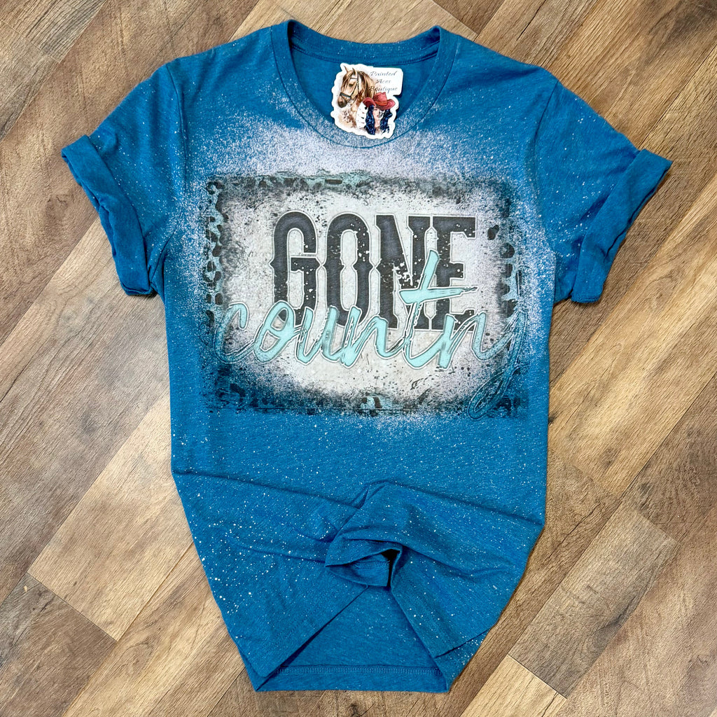 Gone Country Women's Blue Tee by Painted Aces