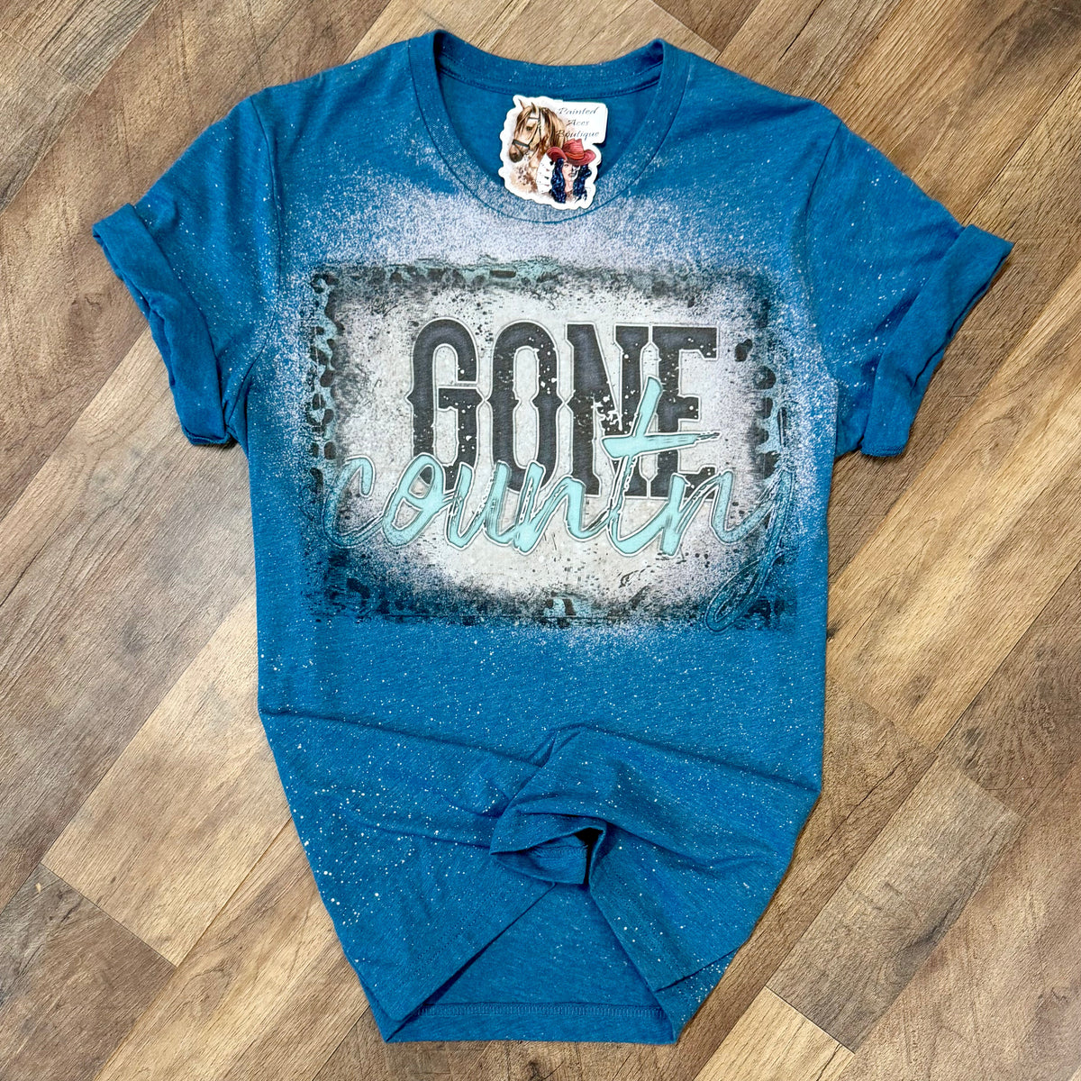 Gone Country Women's Blue Tee by Painted Aces