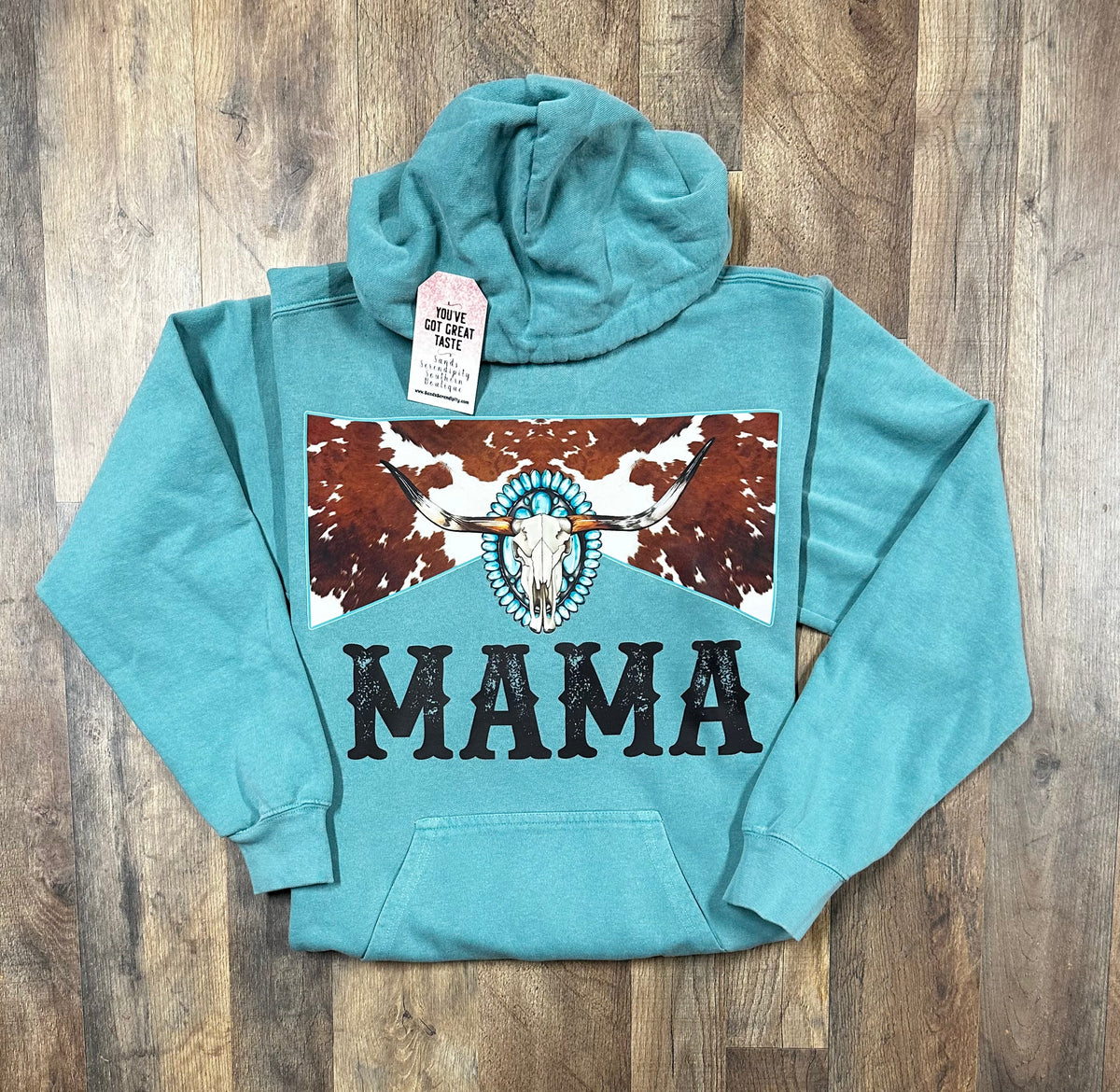 Turquoise Mama Cozy Hoodie by Painted Aces
