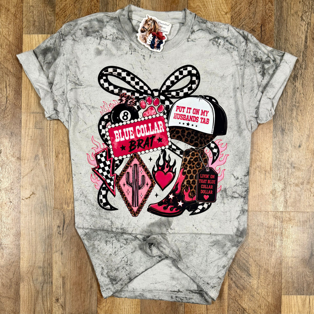 Blue  Collar Brat Women's T-Shirt by Painted Aces