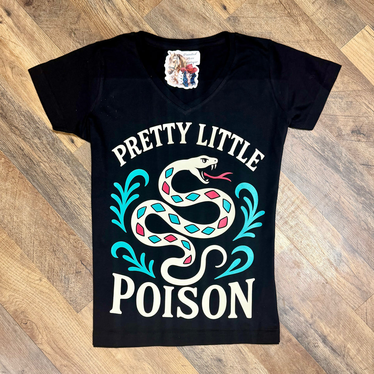 Pretty Little Poison Snake Women's T-Shirt by Painted Aces