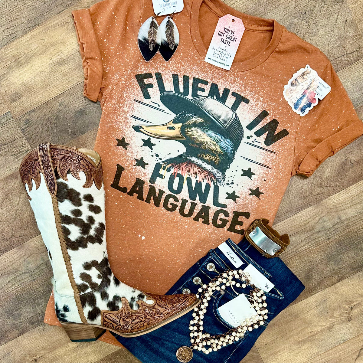 Fluent In Fowl Language T-Shirt by Painted Aces