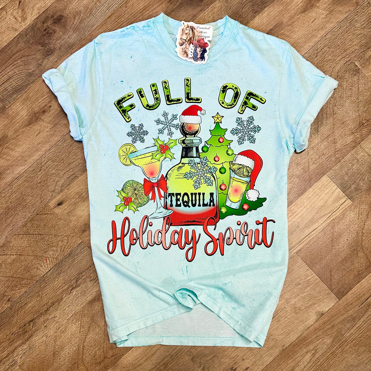 Full Of Holiday Spirit Tee by Painted Aces