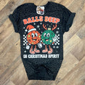 Balls Deep in Christmas Spirit Women's Holiday Tee by Painted Aces