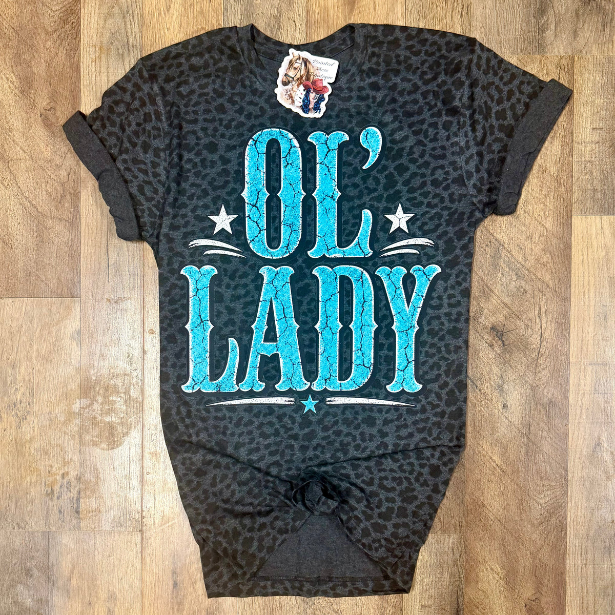 Ol’ Lady Black Star Women's T-Shirt by Painted Aces