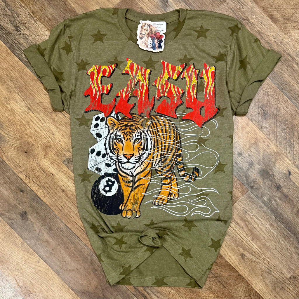Easy Tiger 8 Ball Green Star Women's T-Shirt by Painted Aces