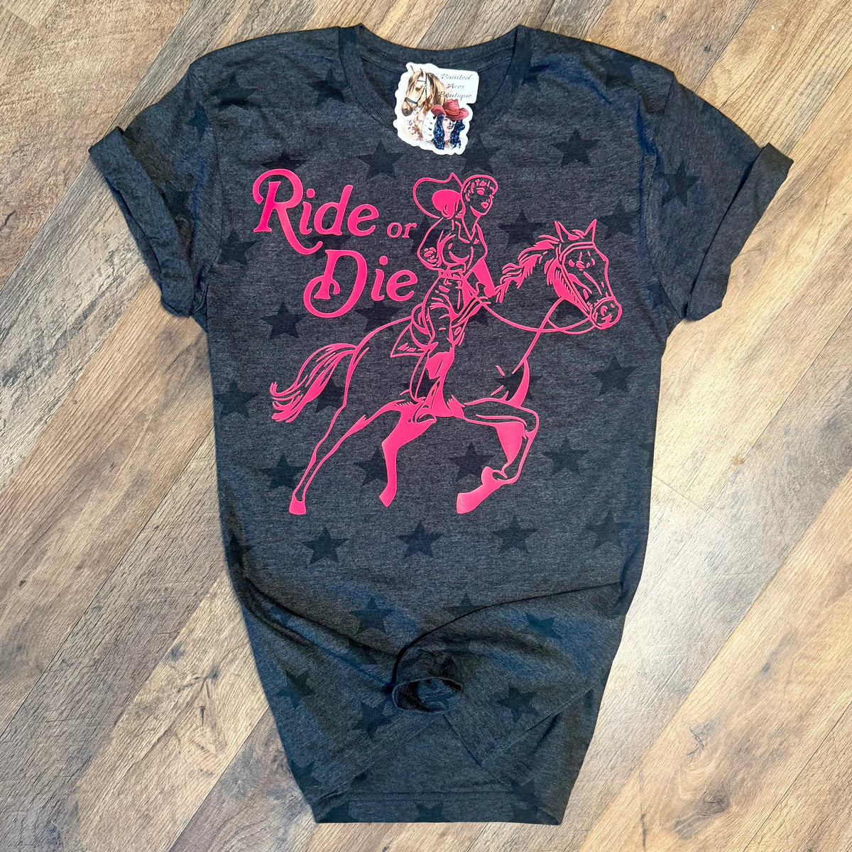 Ride or Die Women's Western Star T-Shirt by Painted Aces
