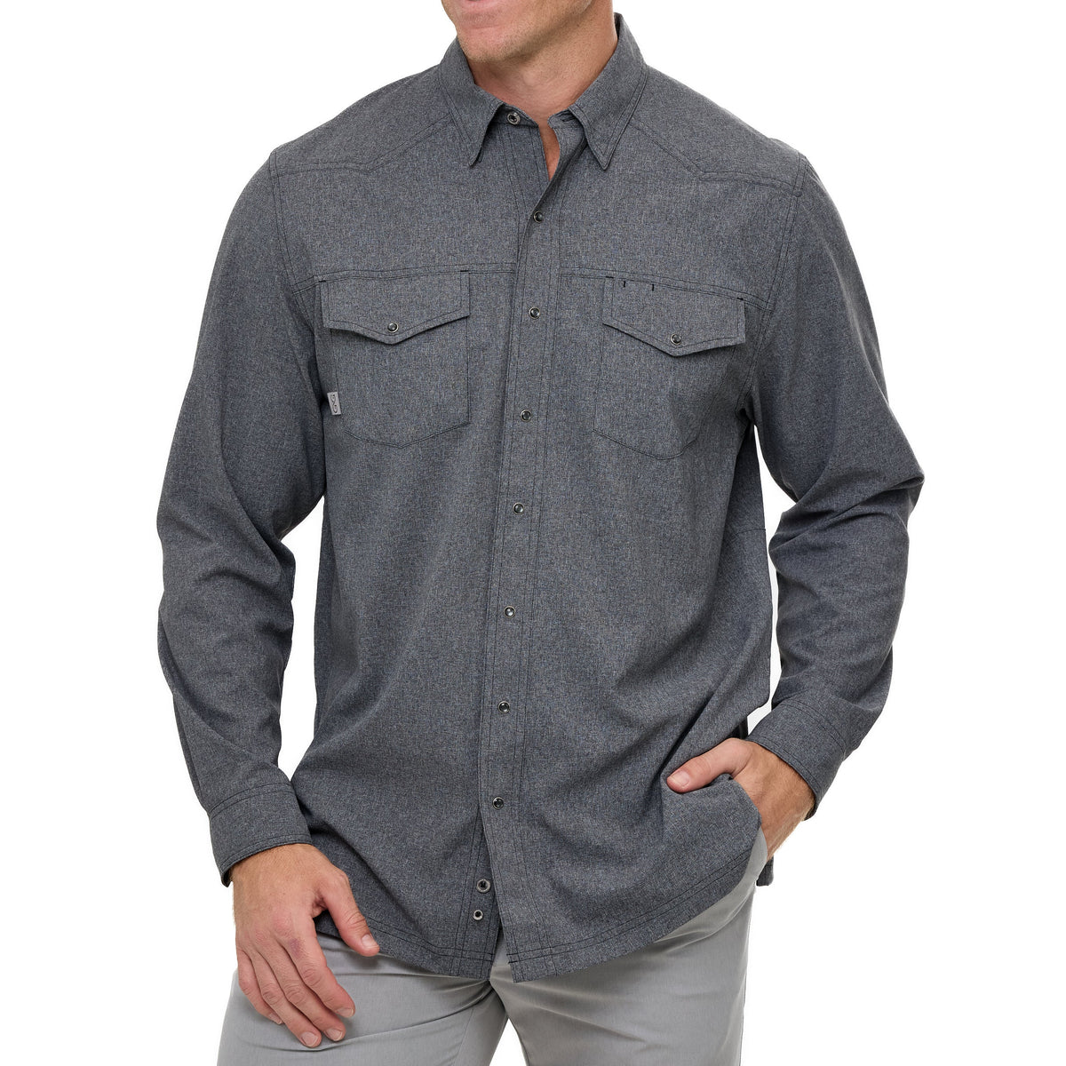 Caviar Pearl Snap Shirt Long Sleeve Men's Shirt by GameGuard