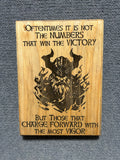 Handmade Charge with Vigor Wooden Plaque