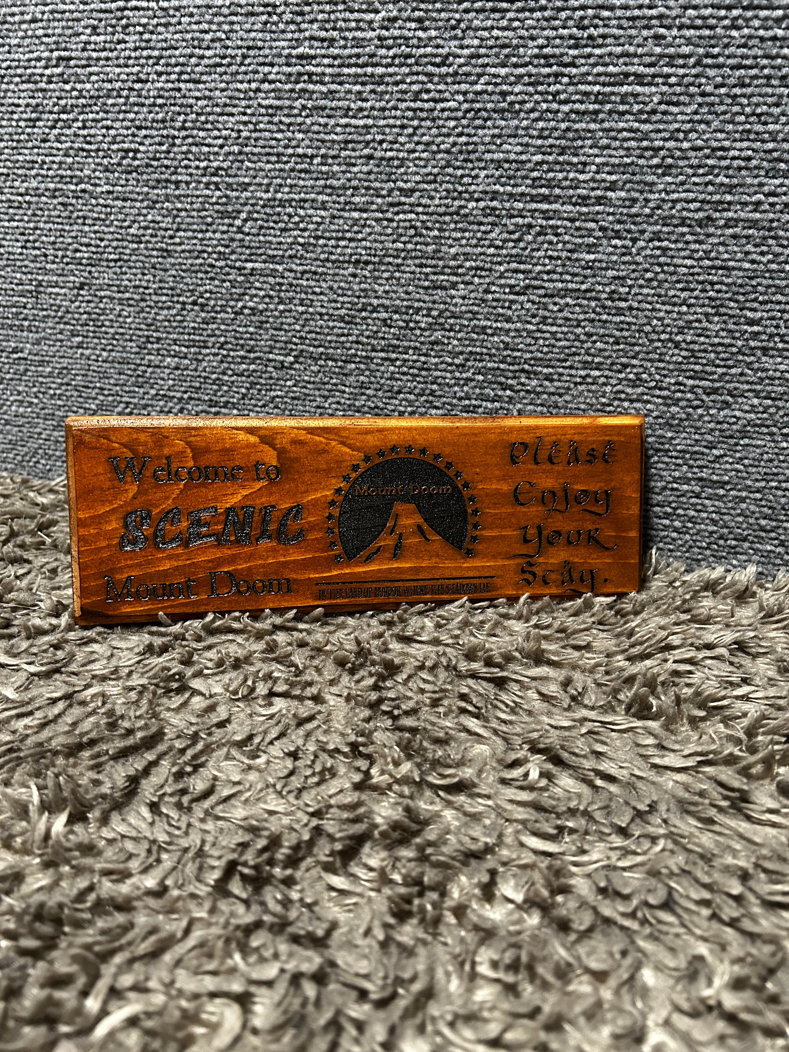 Scenic Mount Doom Handmade Plaque