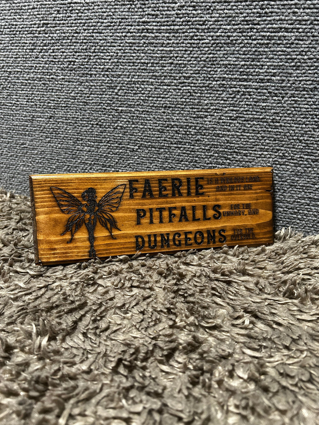 Faerie Pitfalls Dungeons Handmade Plaque