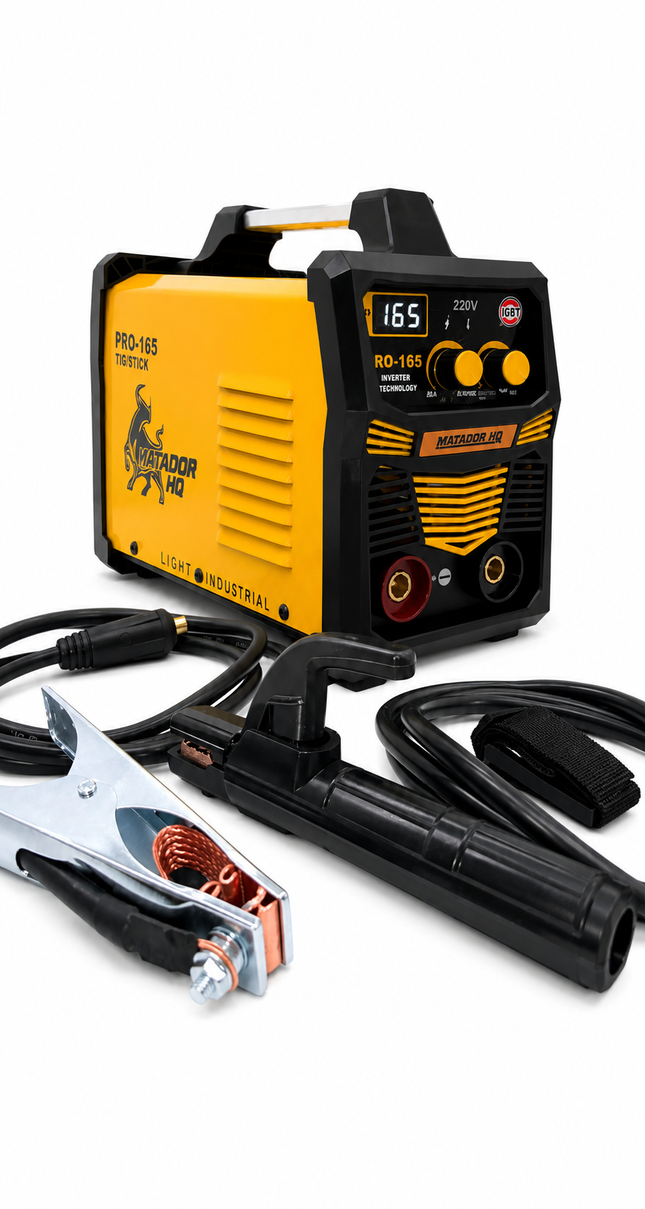 Matador PRO-165 TIG/Stick Welder – 165A 220V Inverter | Runs 7018/6010/8010| Arc Force Control | Portable Industrial Machine