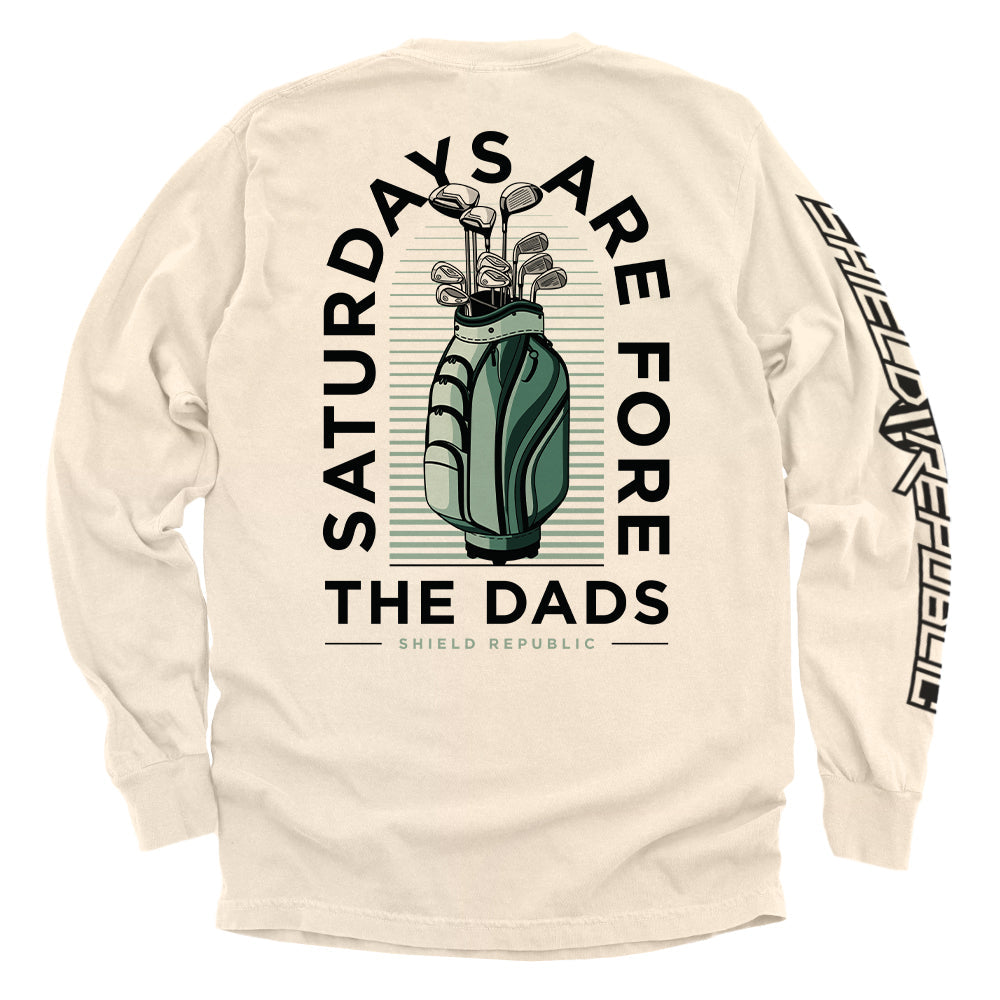 Saturdays Are For The Dads Funny Golf T-Shirt – Green