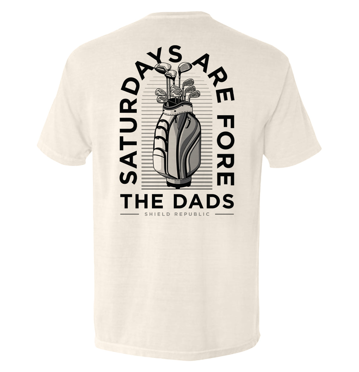 Saturdays Are For The Dads Funny Golf T-Shirt – Grey