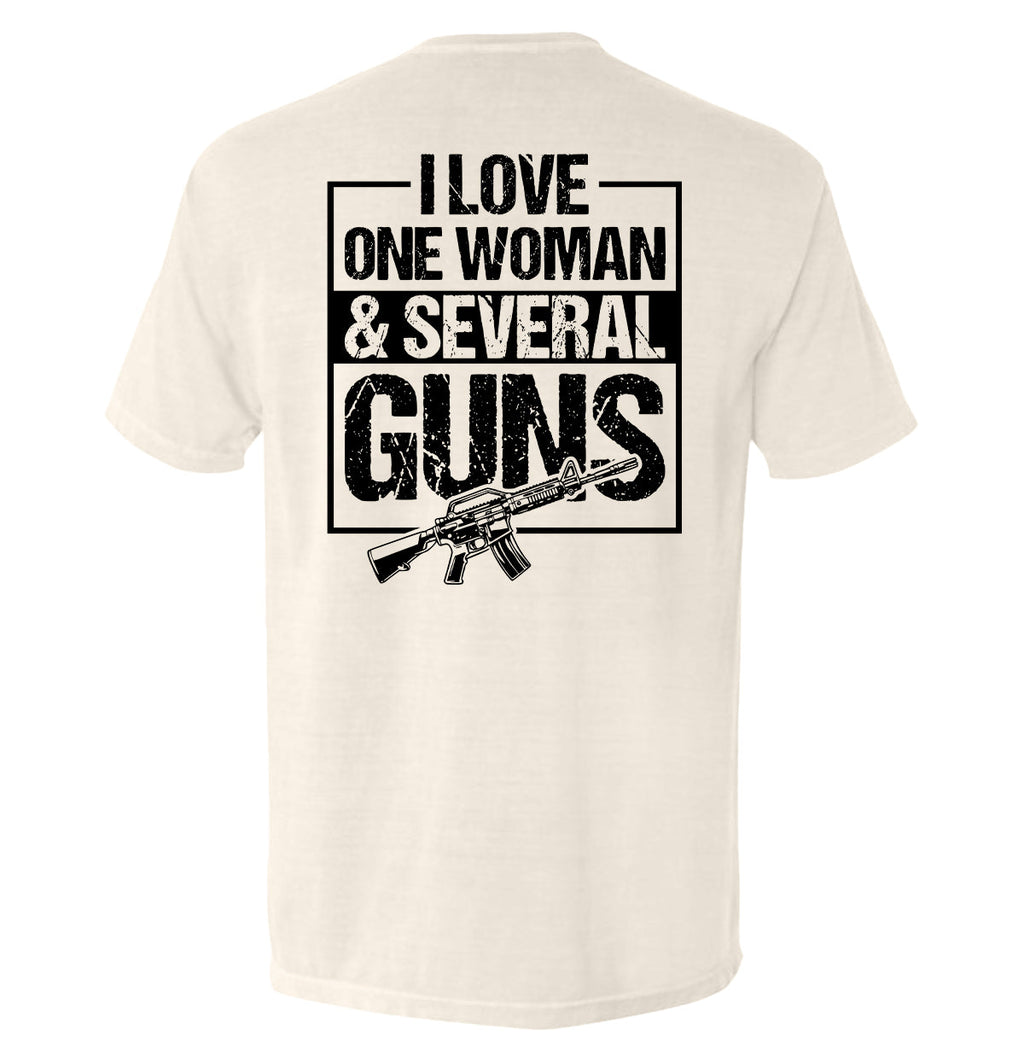 I Love One Woman & Several Guns Men's T-Shirt