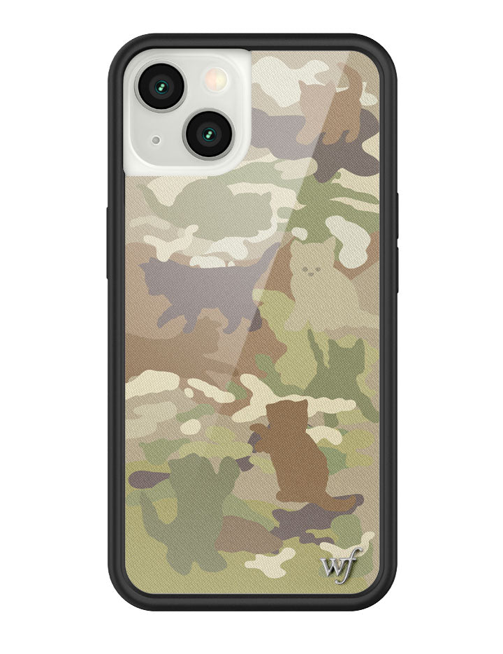 Wildflower Cat Camo iPhone Case