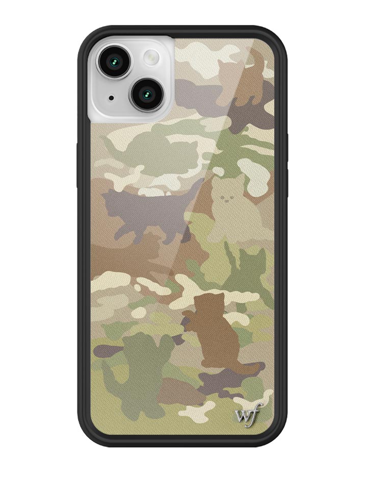 Wildflower Cat Camo iPhone Case