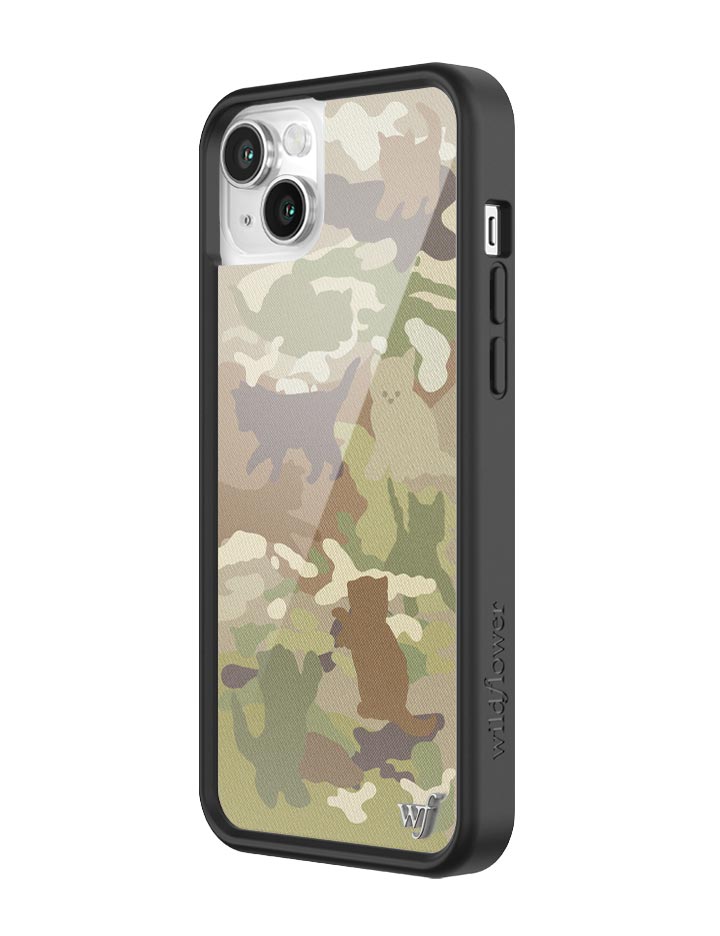 Wildflower Cat Camo iPhone Case