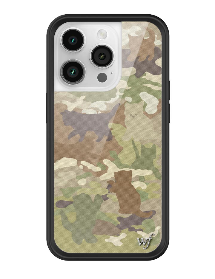 Wildflower Cat Camo iPhone Case