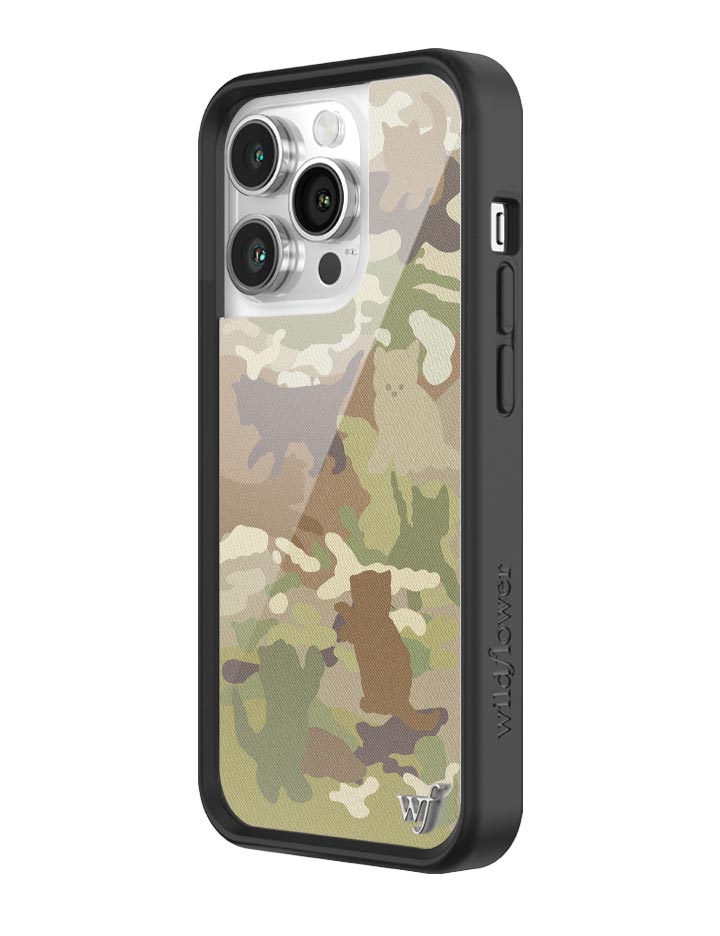 Wildflower Cat Camo iPhone Case