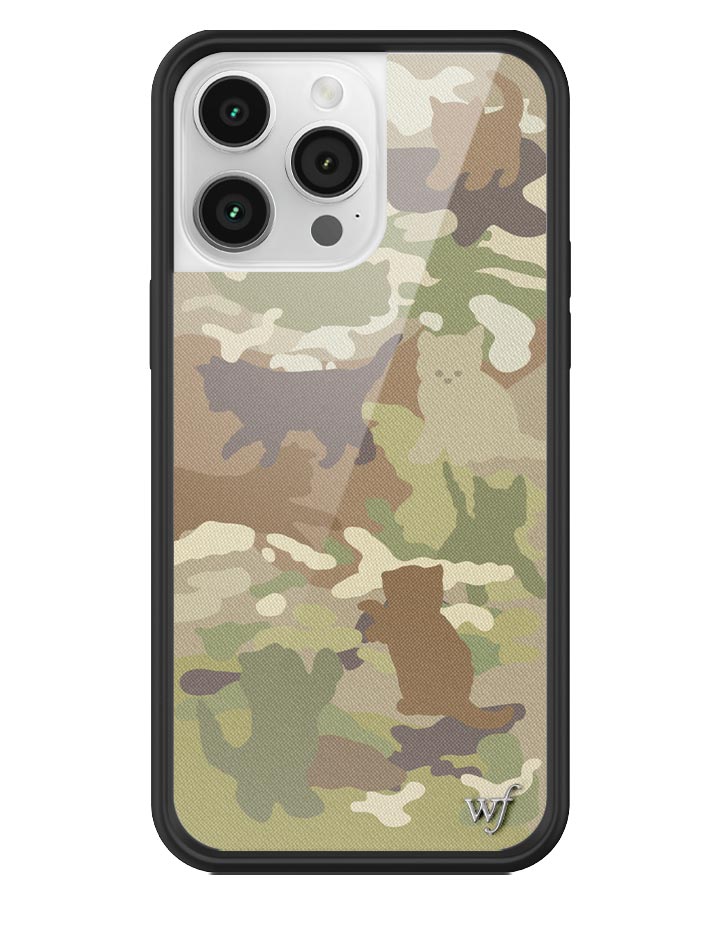 Wildflower Cat Camo iPhone Case