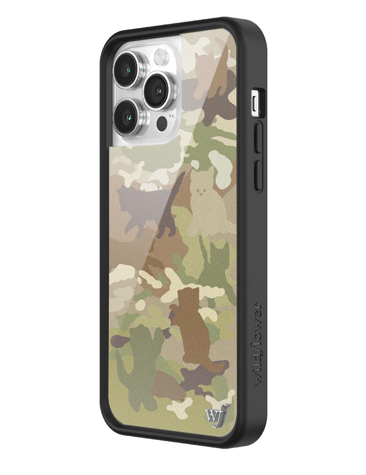 Wildflower Cat Camo iPhone Case