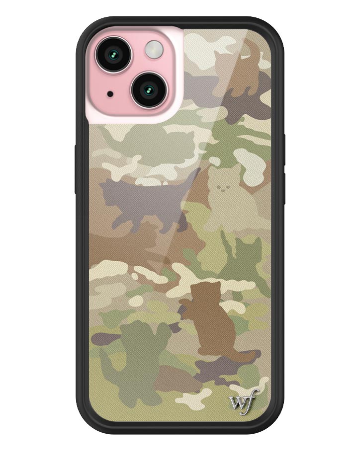 Wildflower Cat Camo iPhone Case