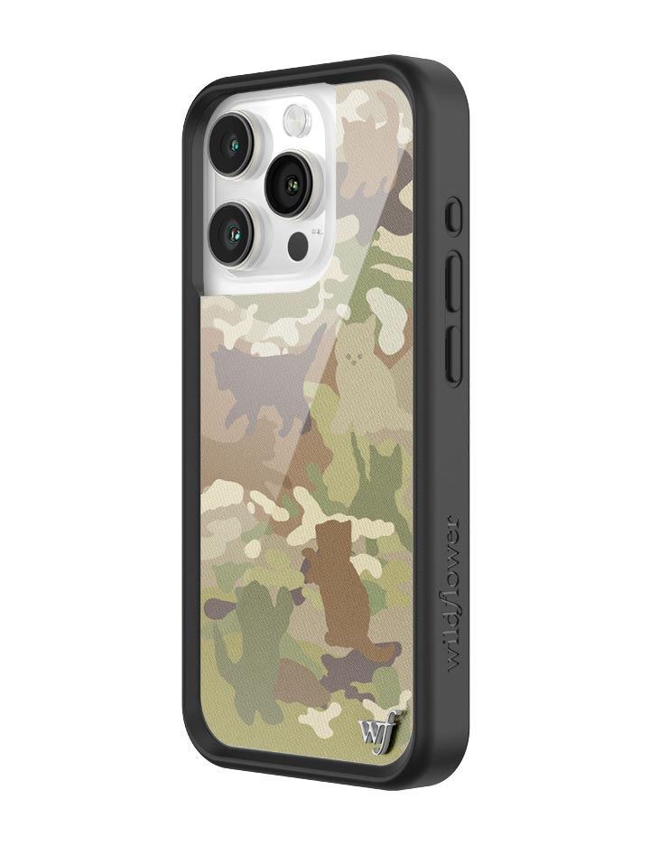 Wildflower Cat Camo iPhone Case