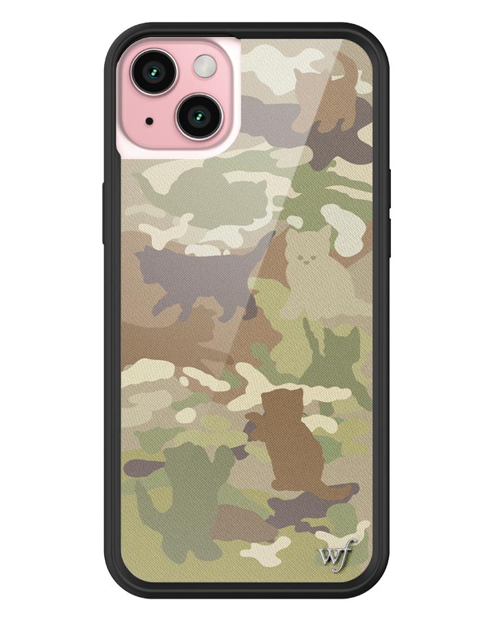 Wildflower Cat Camo iPhone Case