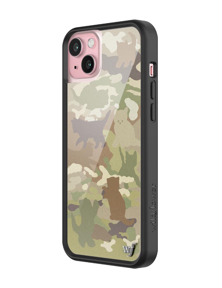 Wildflower Cat Camo iPhone Case