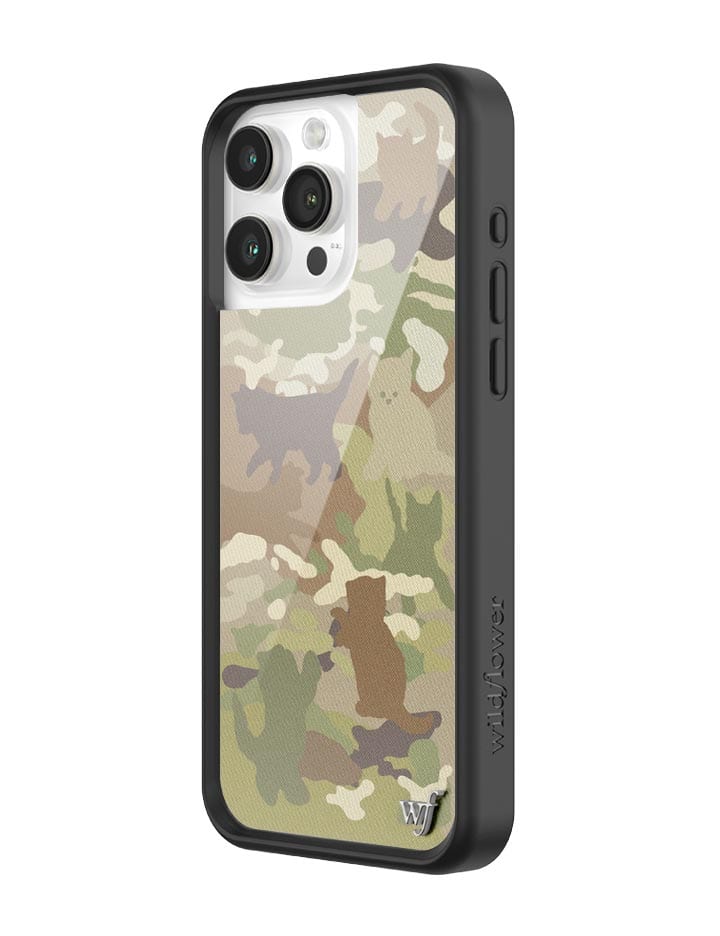 Wildflower Cat Camo iPhone Case