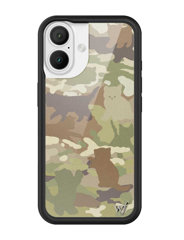 Wildflower Cat Camo iPhone Case
