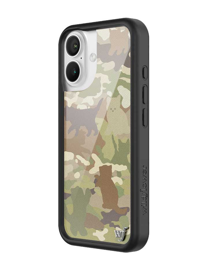 Wildflower Cat Camo iPhone Case