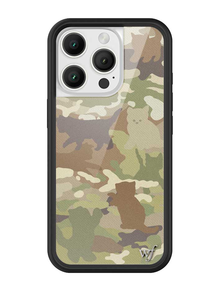 Wildflower Cat Camo iPhone Case