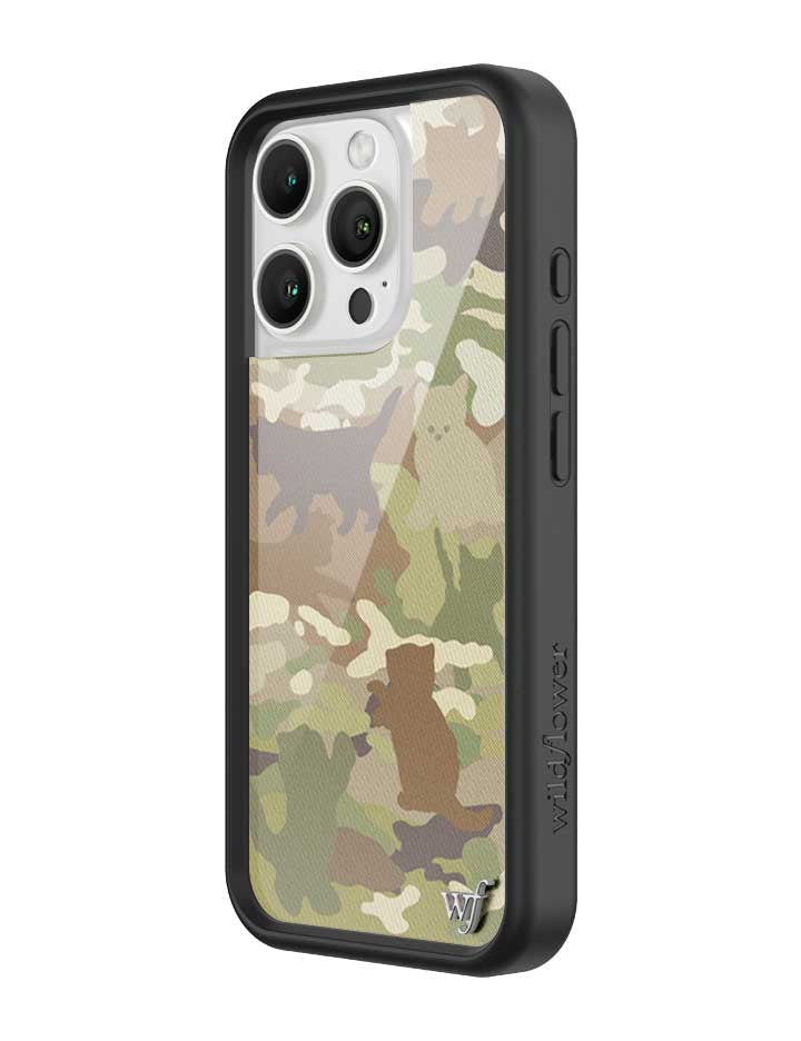 Wildflower Cat Camo iPhone Case